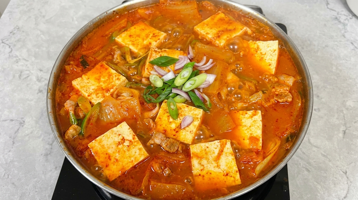 식당 맛 그대로, 돼지고기 듬뿍 김치찌개 황금레시피
