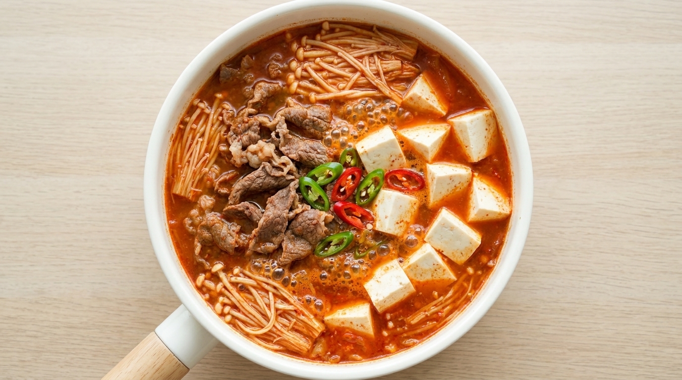 소고기 김치 순두부찌개