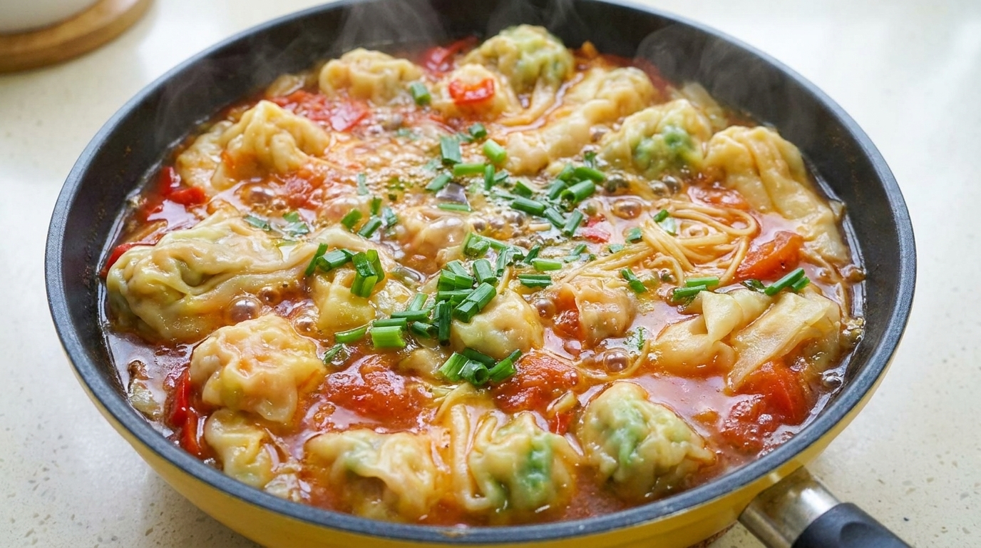 토마토 갓절임 완탕면