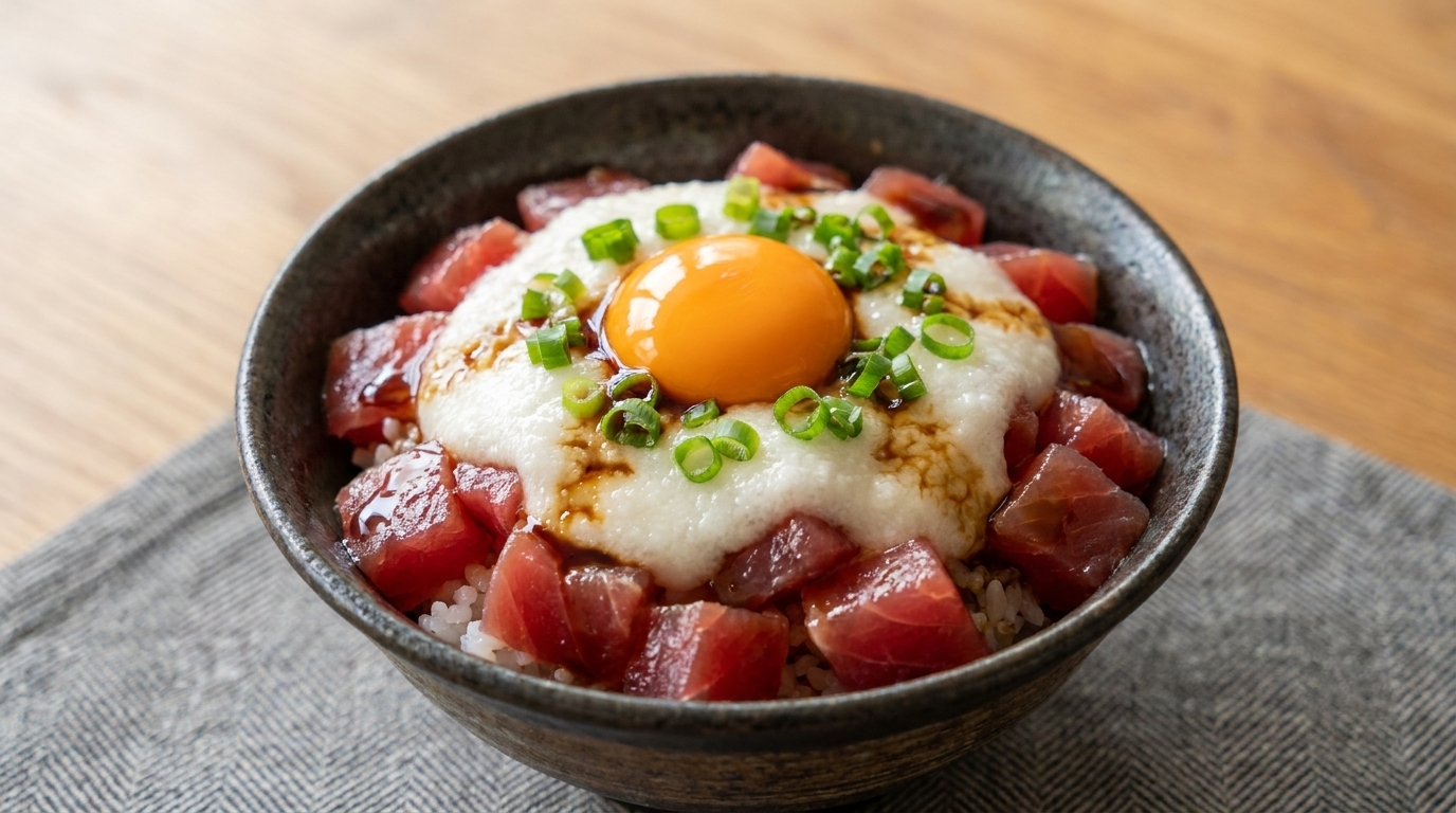 일본식 참치 마 덮밥 (마구로 야마카케 동)