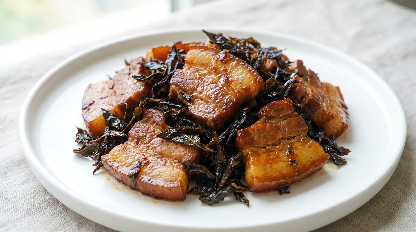 철관음 차 향을 입힌 돼지고기 조림