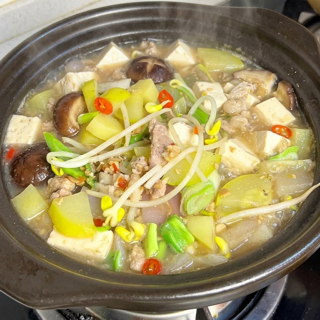 도마 위에 썰어둔 적양파 조각들.