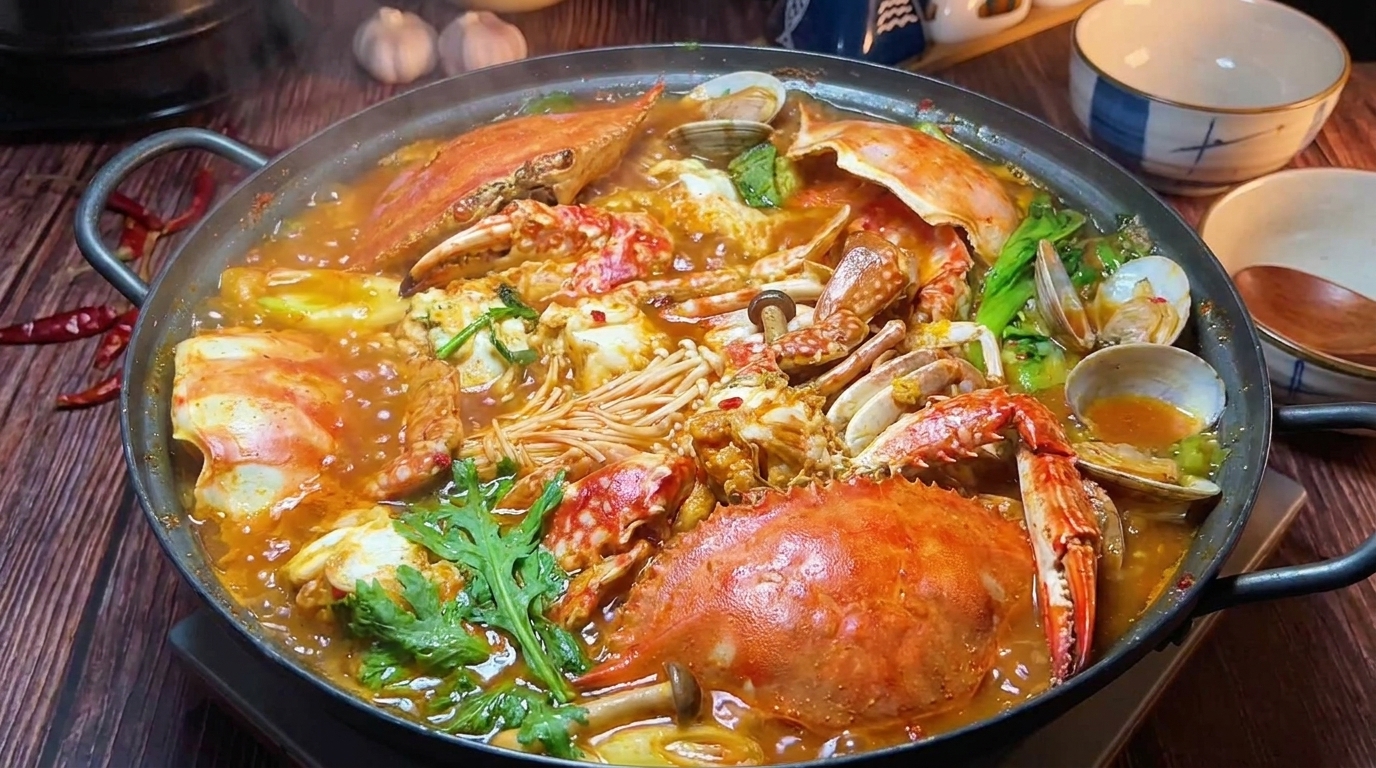 얼큰하고 시원한 꽃게 김치찌개