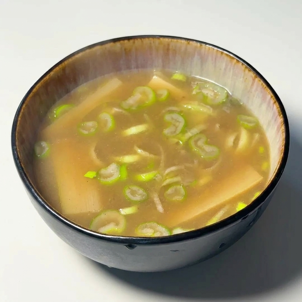 완성된 츠케멘 소스 그릇