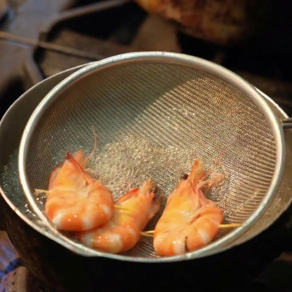 새우를 삶는 모습