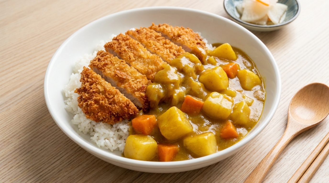바삭한 일본식 치킨 가츠 카레라이스 만들기 (치킨까스 카레)