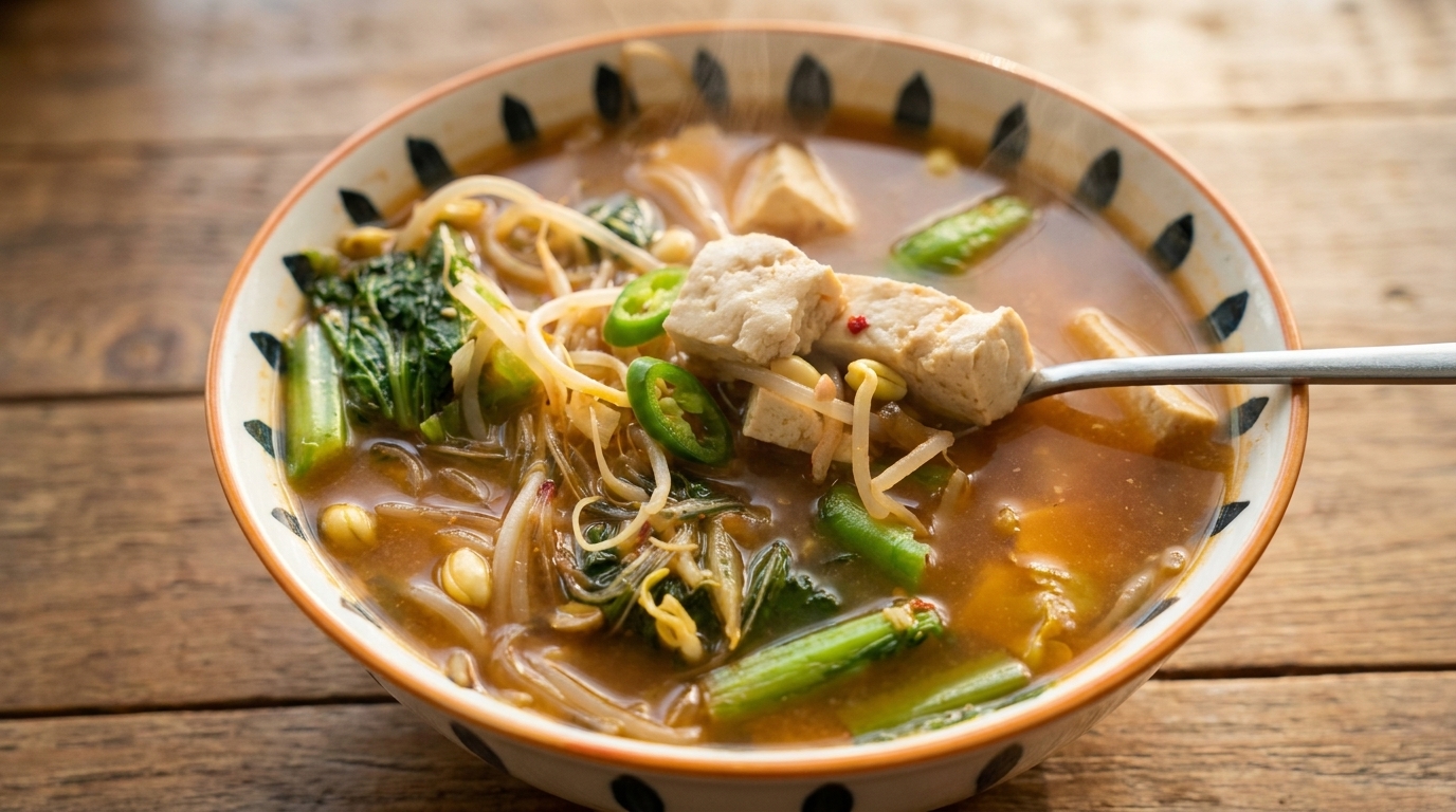 구수하고 시원한 맛이 일품인 콩나물 된장찌개 레시피