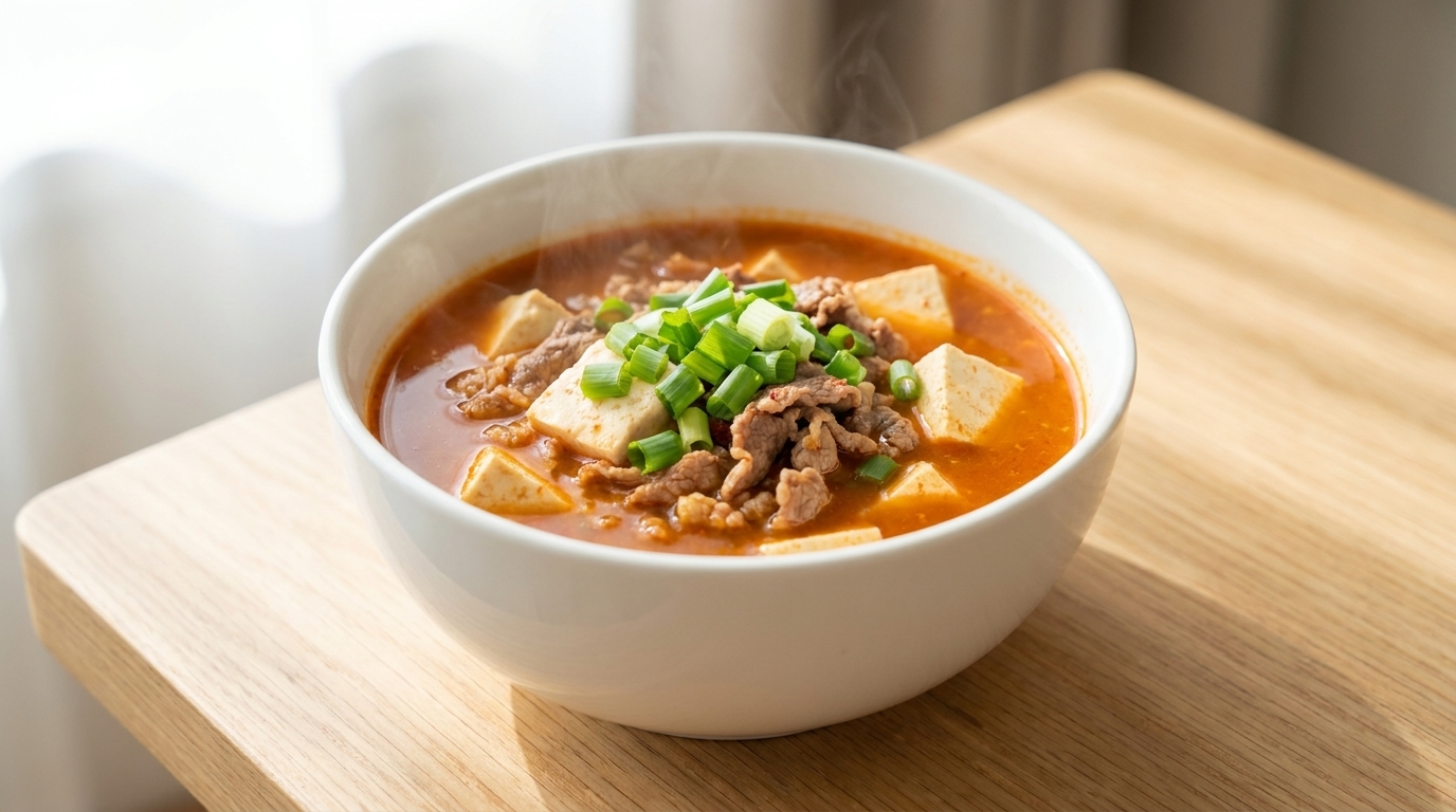 간편하게 즐기는 소고기 두부 된장찌개 레시피