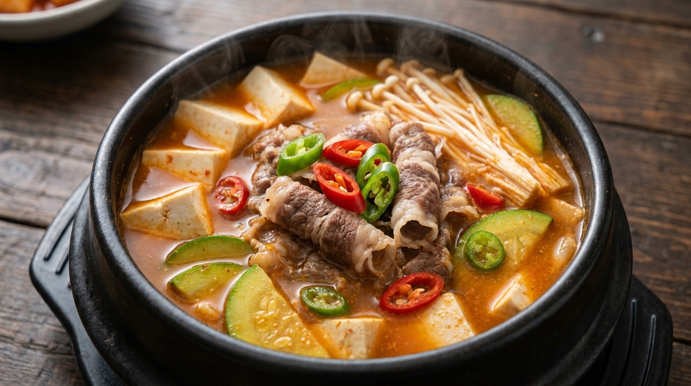 차돌박이 저칼로리 된장찌개 레시피