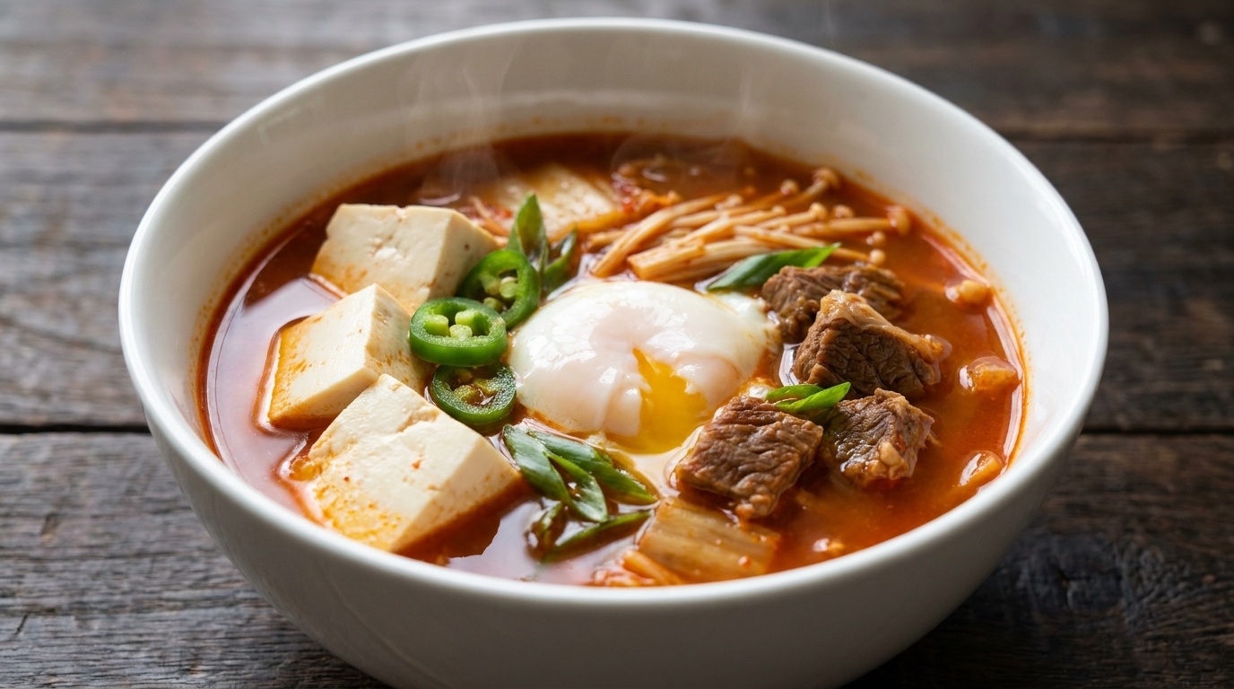 저칼로리 김치 소고기 순두부찌개 레시피