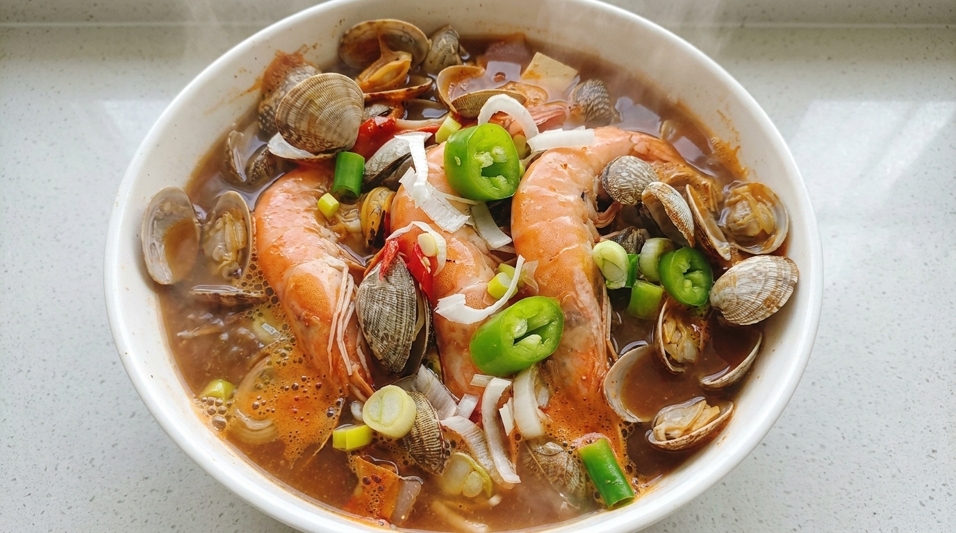 시원하고 칼칼한 해물 된장찌개 레시피