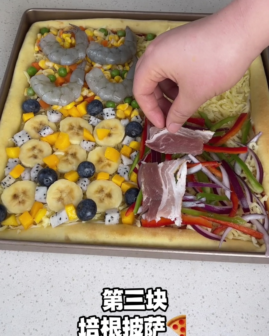 도우를 20분 발효 후 오븐에 넣는 모습