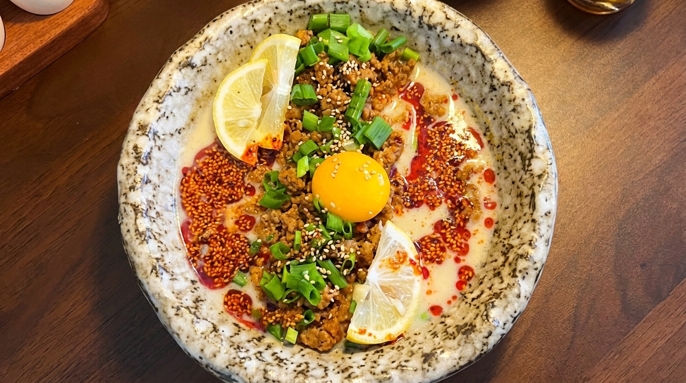 크리미한 미소 두유 라멘
