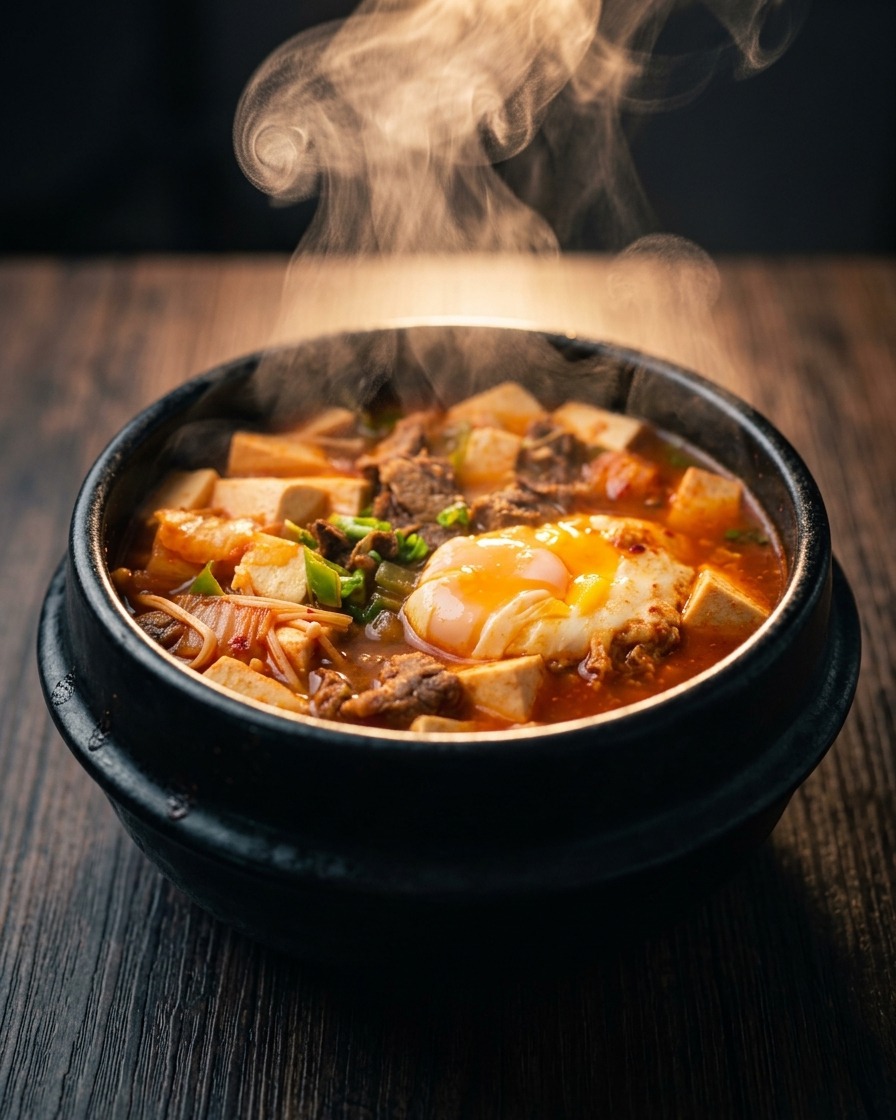 큰 냄비에 끓일 준비가 된 돼지 사골, 닭 뼈, 닭발이 담겨 있는 모습.