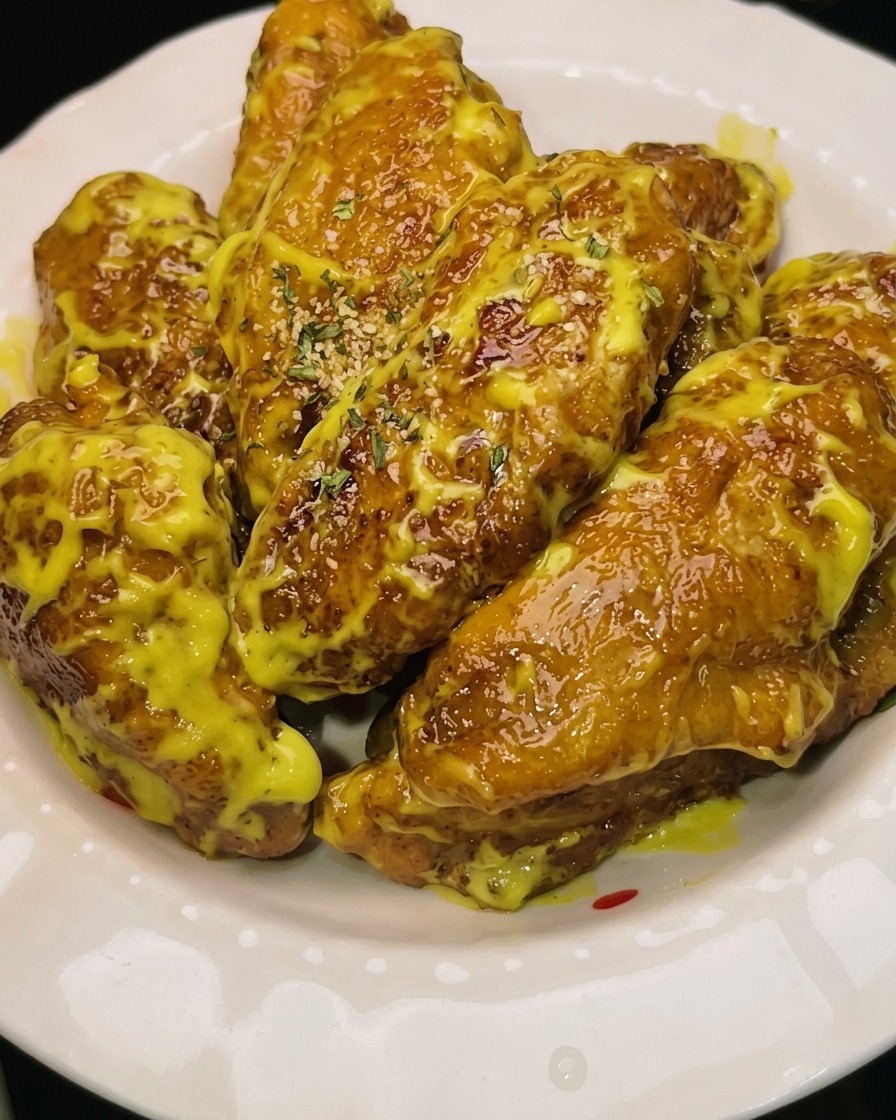 허니 머스타드, 마요네즈, 와사비를 볼에 넣고 섞는 모습.