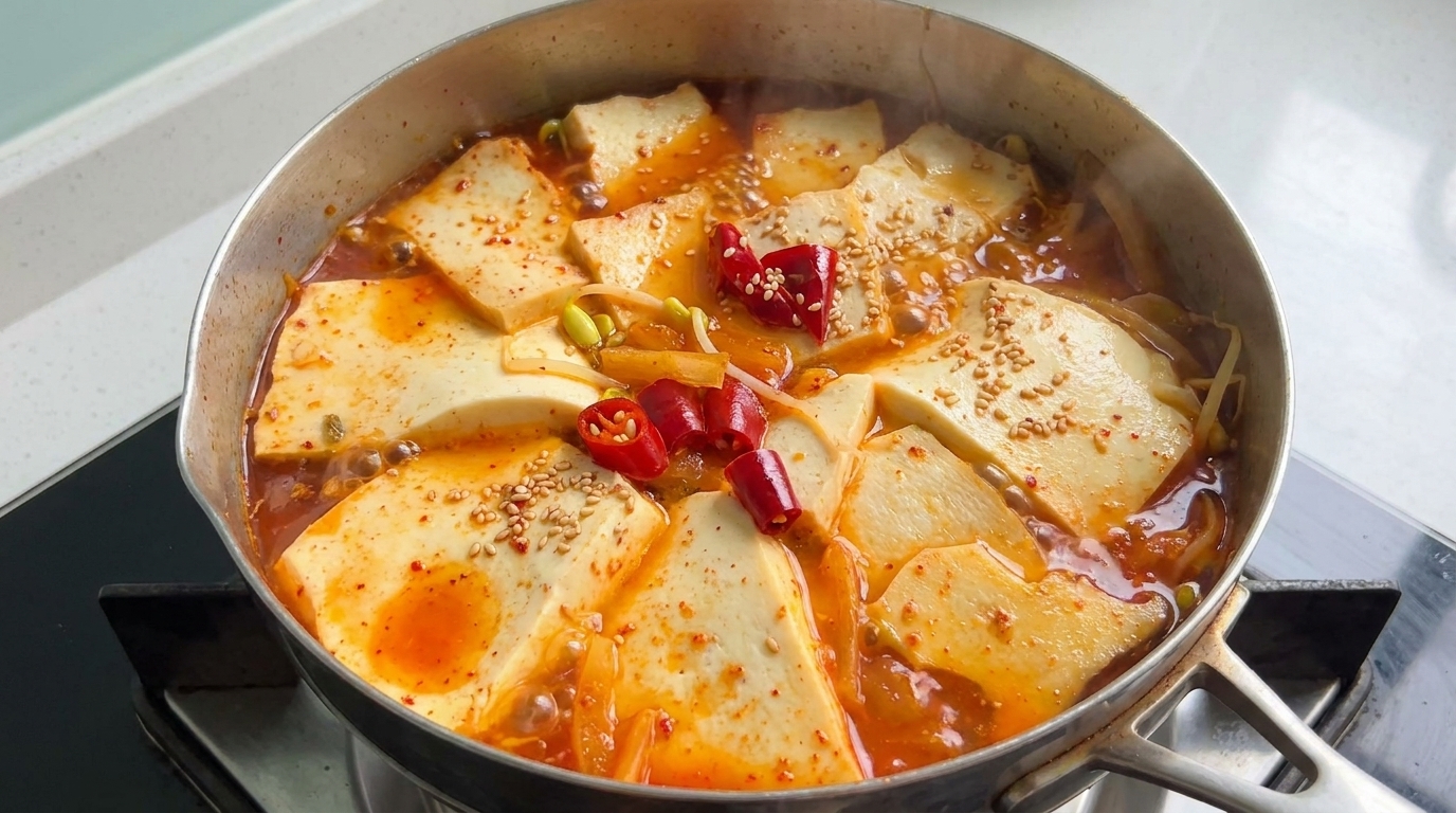 간편한 김치 두부찌개 (김치찌개 스타일)