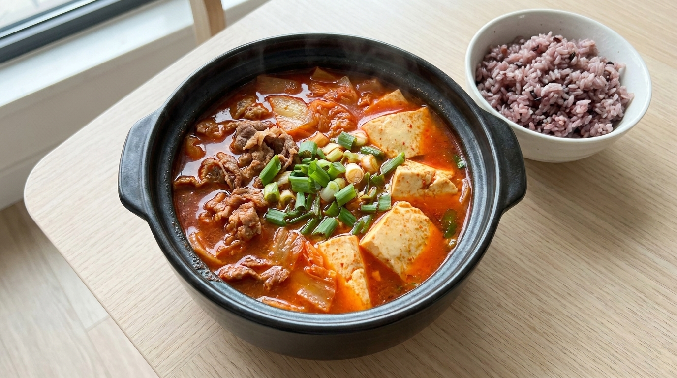 칼로리 부담 없는 얼큰 순두부찌개
