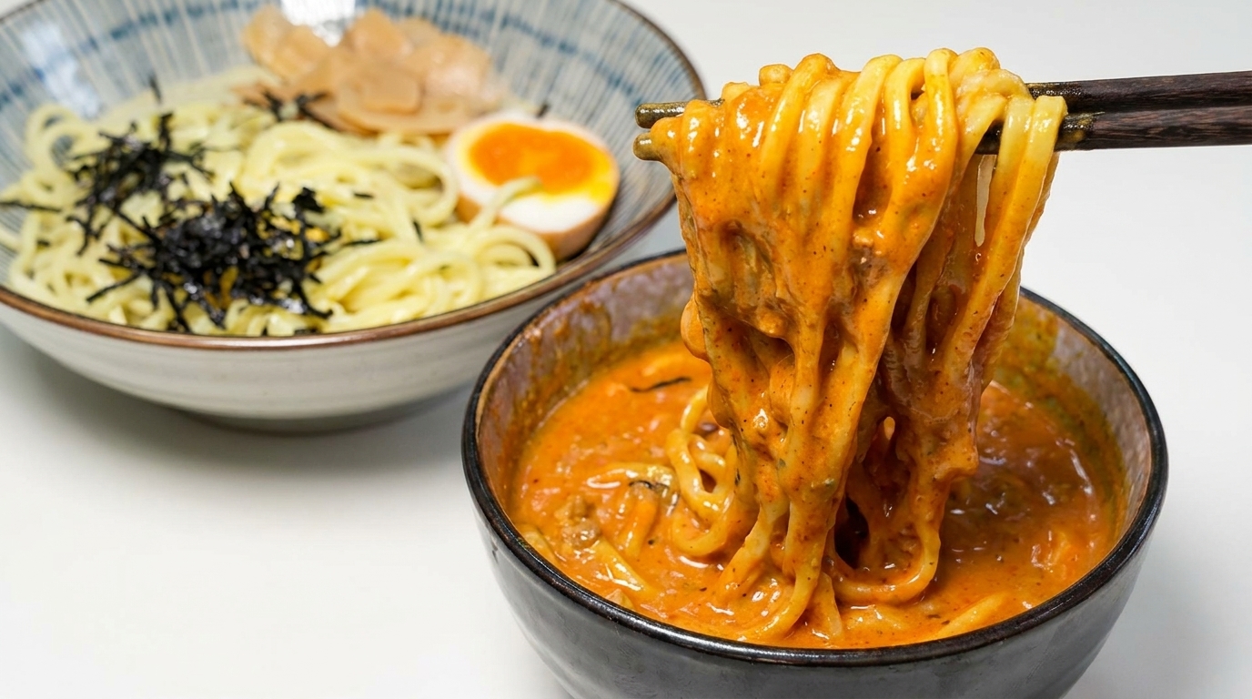 진하고 부드러운 커리 사차 찍먹면