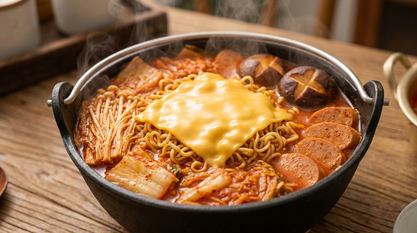 채식 부대찌개: 정통의 맛을 살린 건강한 한 끼