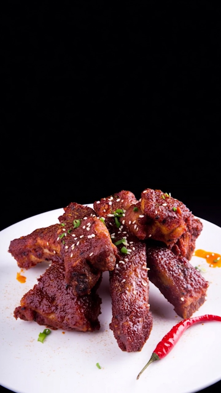 한국식 매콤 달콤 돼지갈비 구이