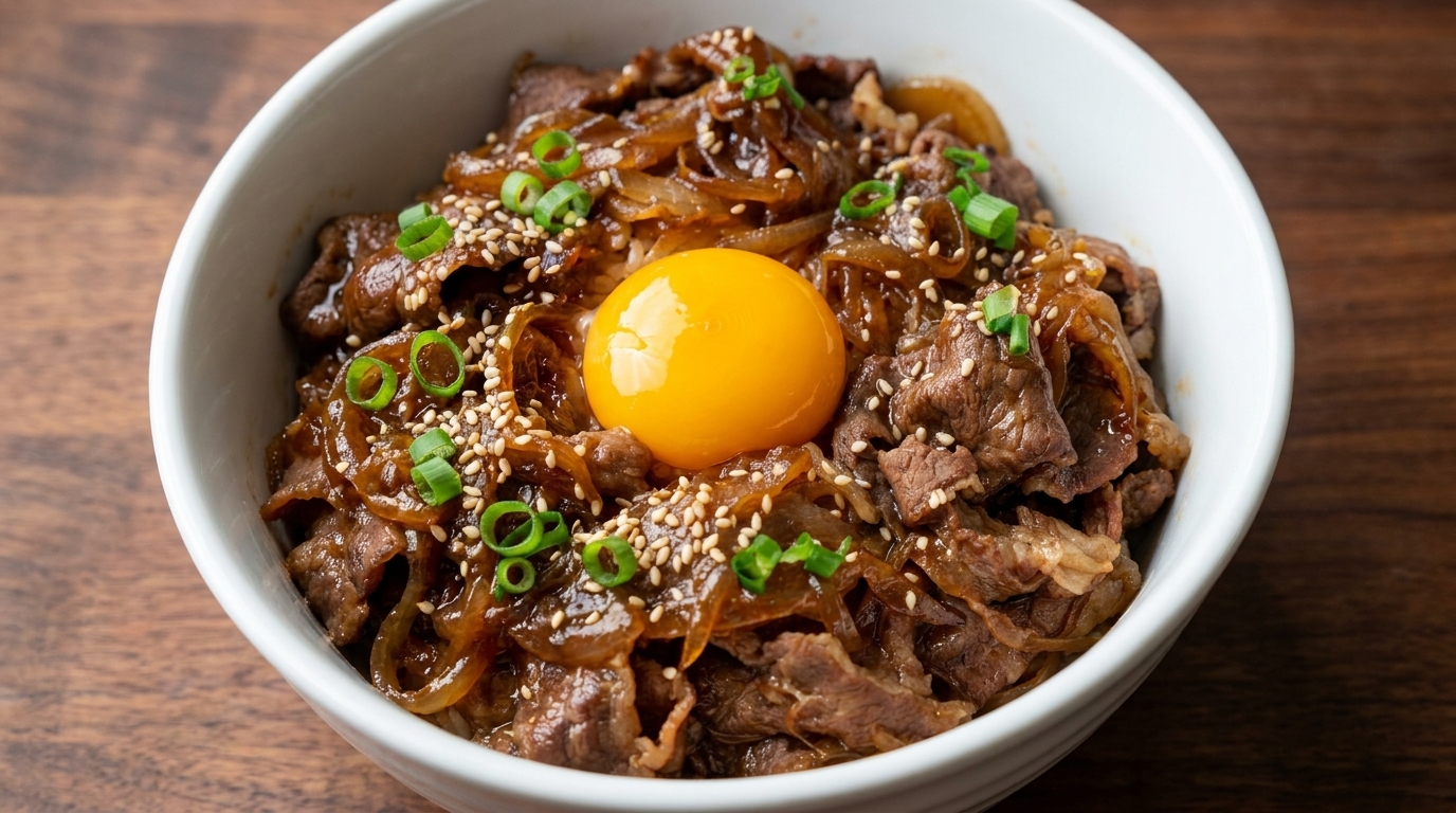 일본식 테리야키 와규 덮밥 (규동 스타일)