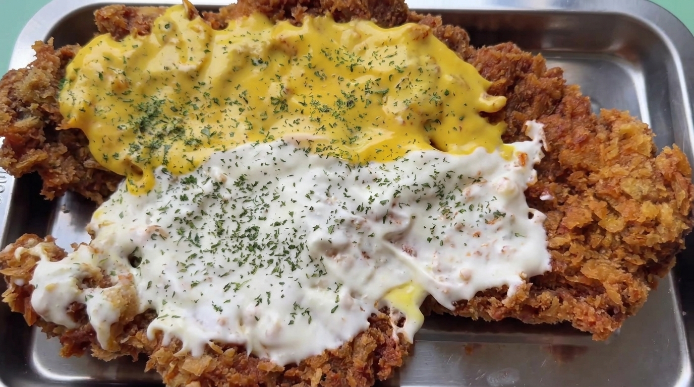 바삭한 더블 토핑 소고기 커틀릿