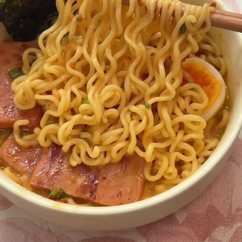 그릇에 다진 마늘, 라면 스프, 마요네즈, 생달걀노른자가 담겨 있는 모습.