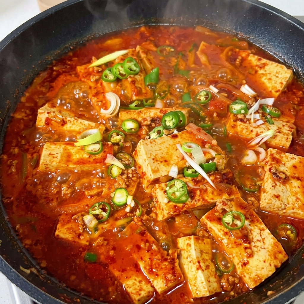 고추장, 고춧가루 및 각종 양념이 계량컵에 담겨 섞일 준비를 하는 모습.