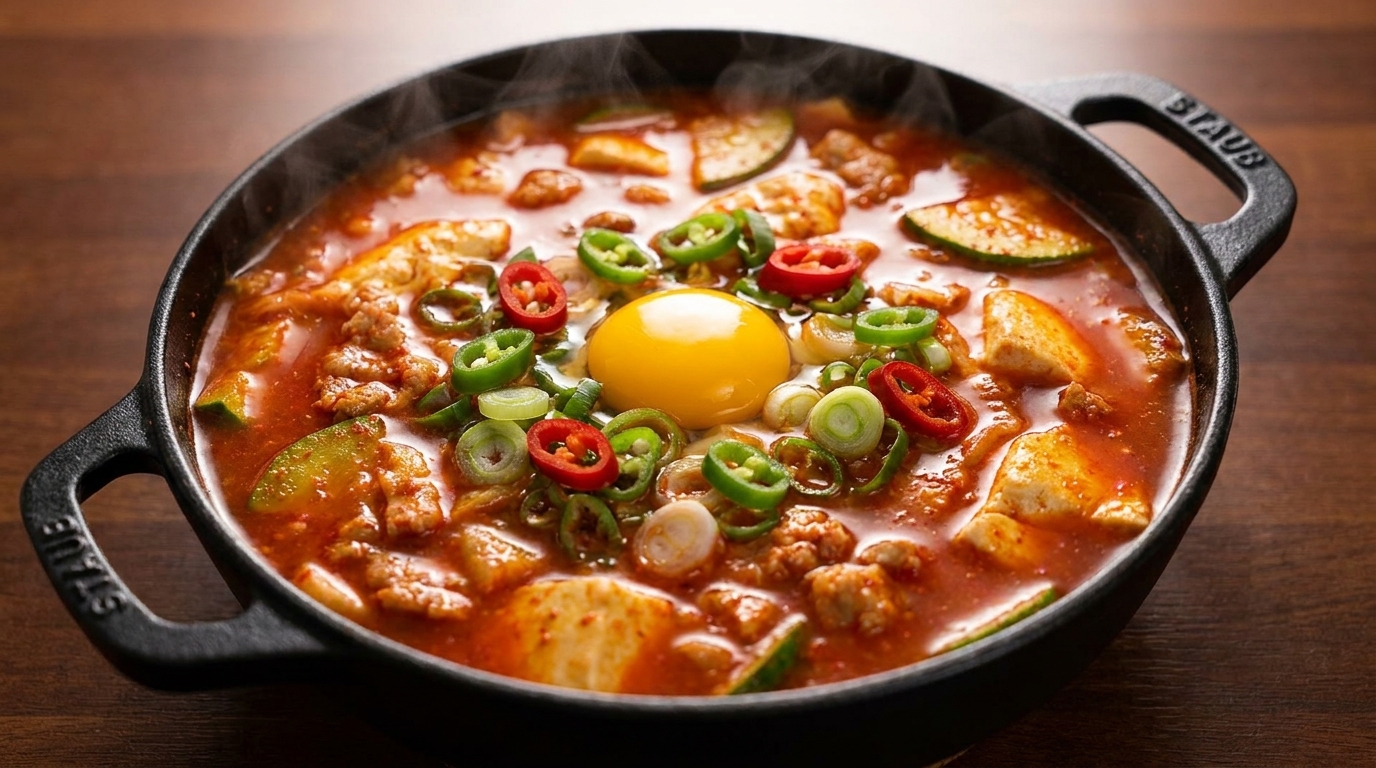 얼큰하고 부드러운 순두부찌개
