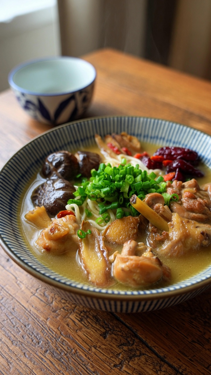대만식 참기름 닭고기 국수