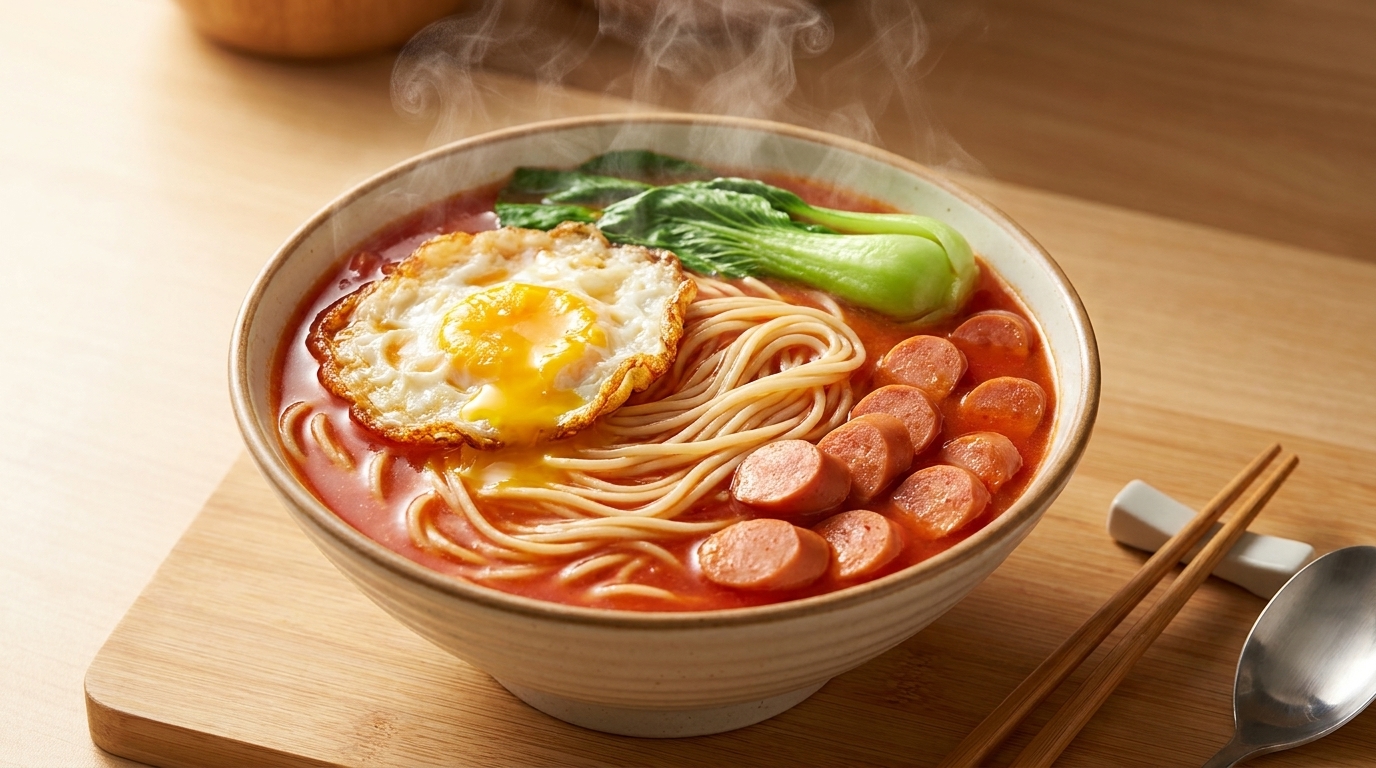 토마토 달걀 볶음면: 진하고 감칠맛 나는 한 그릇