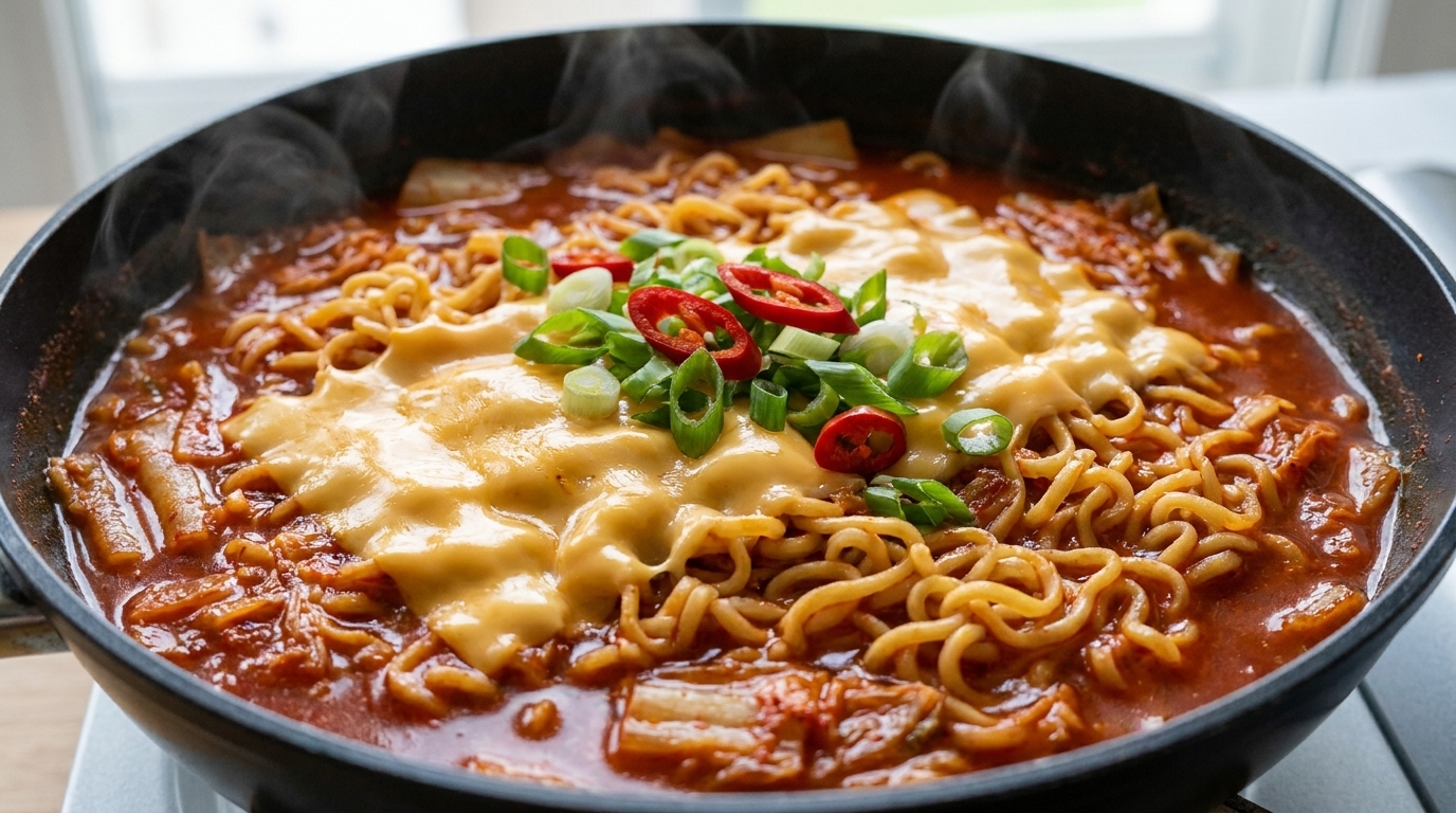 치즈 김치 라면
