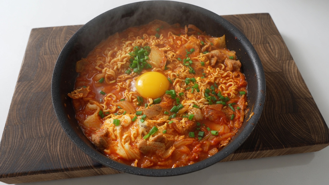 매콤 돼지고기 김치라면