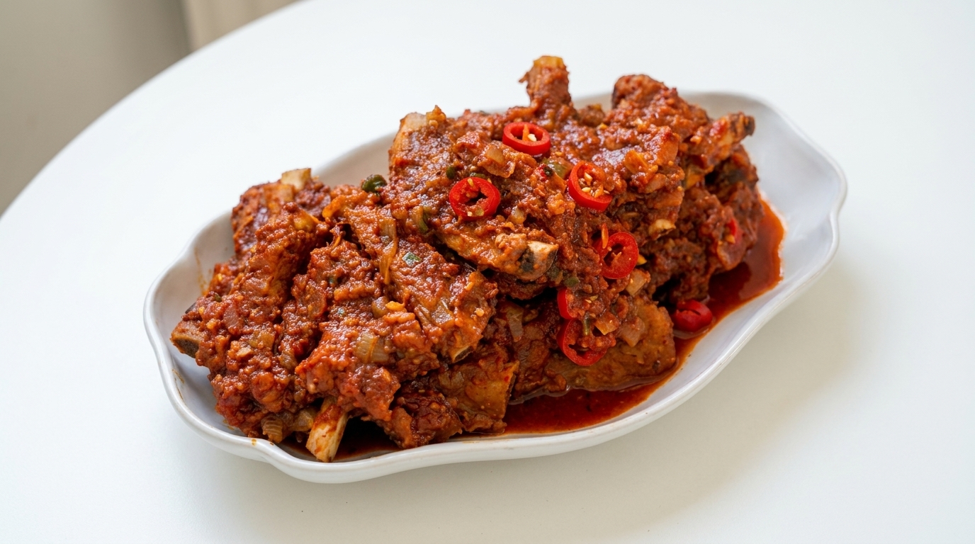 매콤한 돼지갈비찜