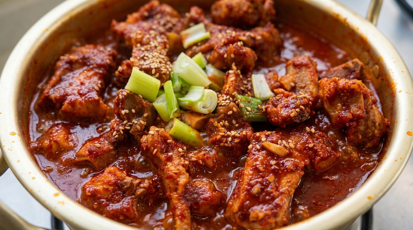 매콤한 돼지갈비찜