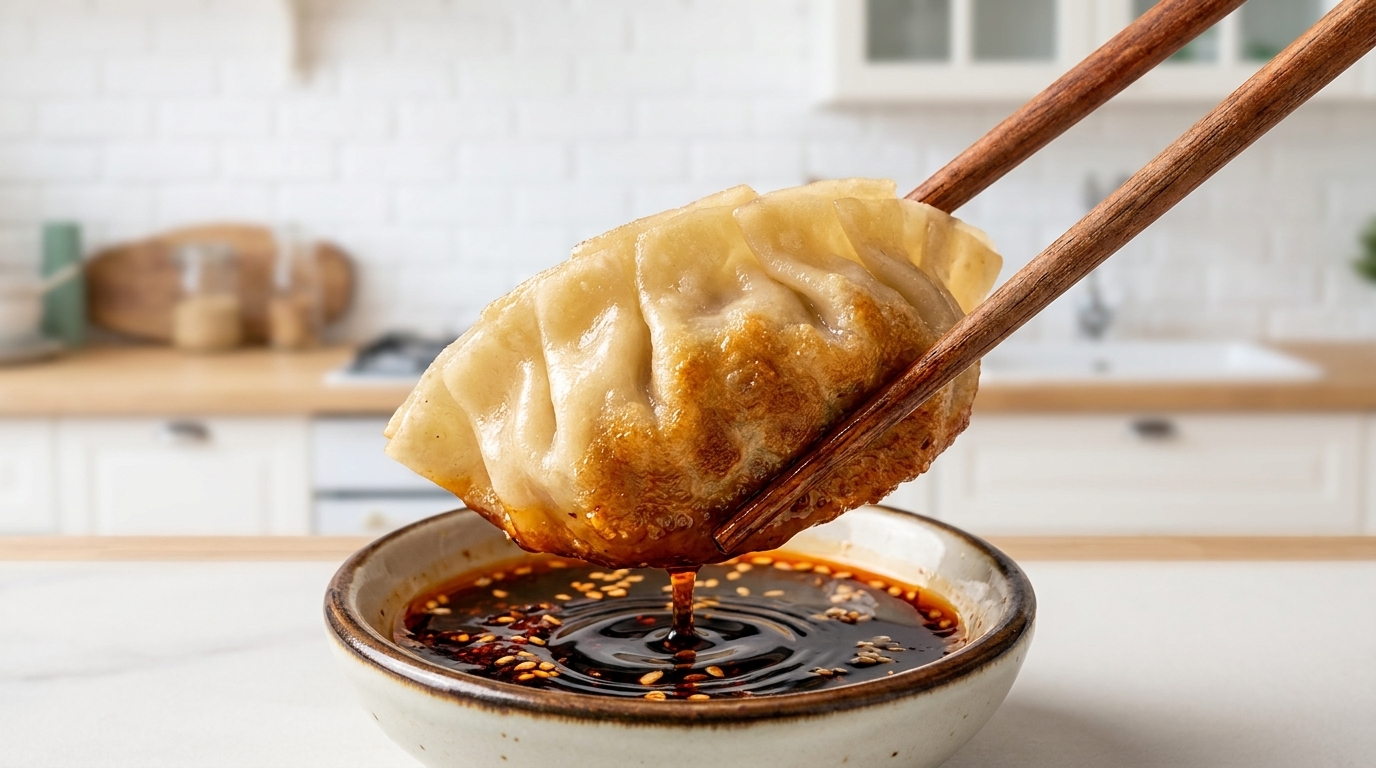 풍부하고 맛있는 구운 고기 만두