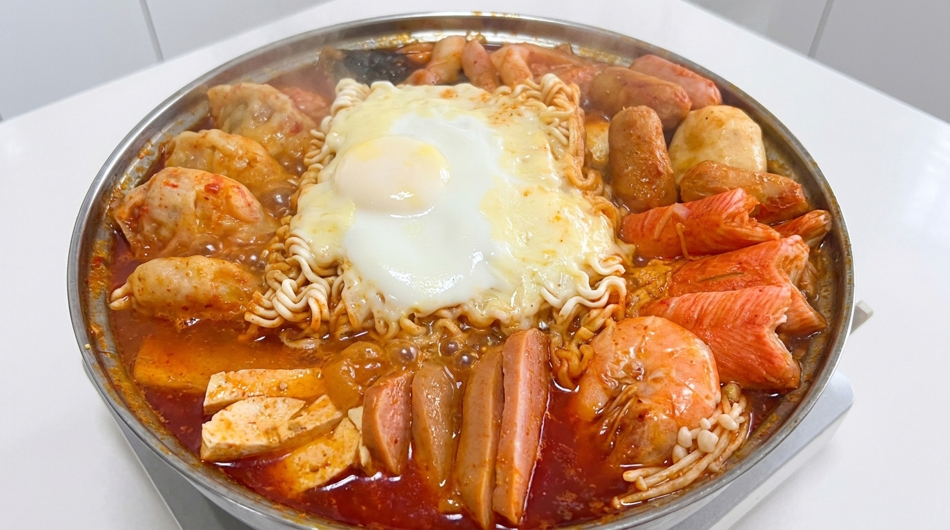 궁극의 얼큰한 부대찌개 레시피