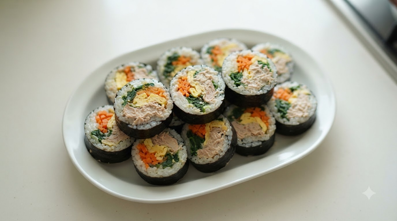 클래식 참치 김밥 (한국식 김말이)