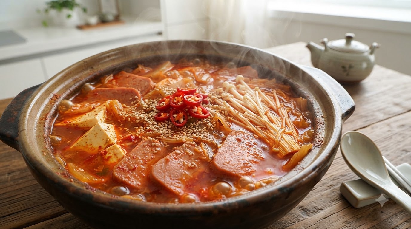 얼큰하고 진한 한국식 김치 두부찌개