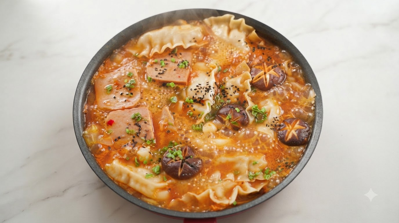 한국식 김치 떡만둣국