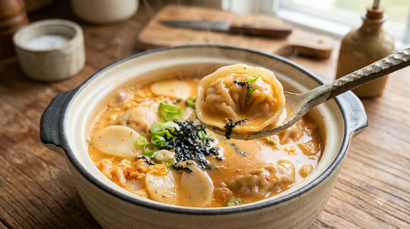 크리미 김치 떡만두국