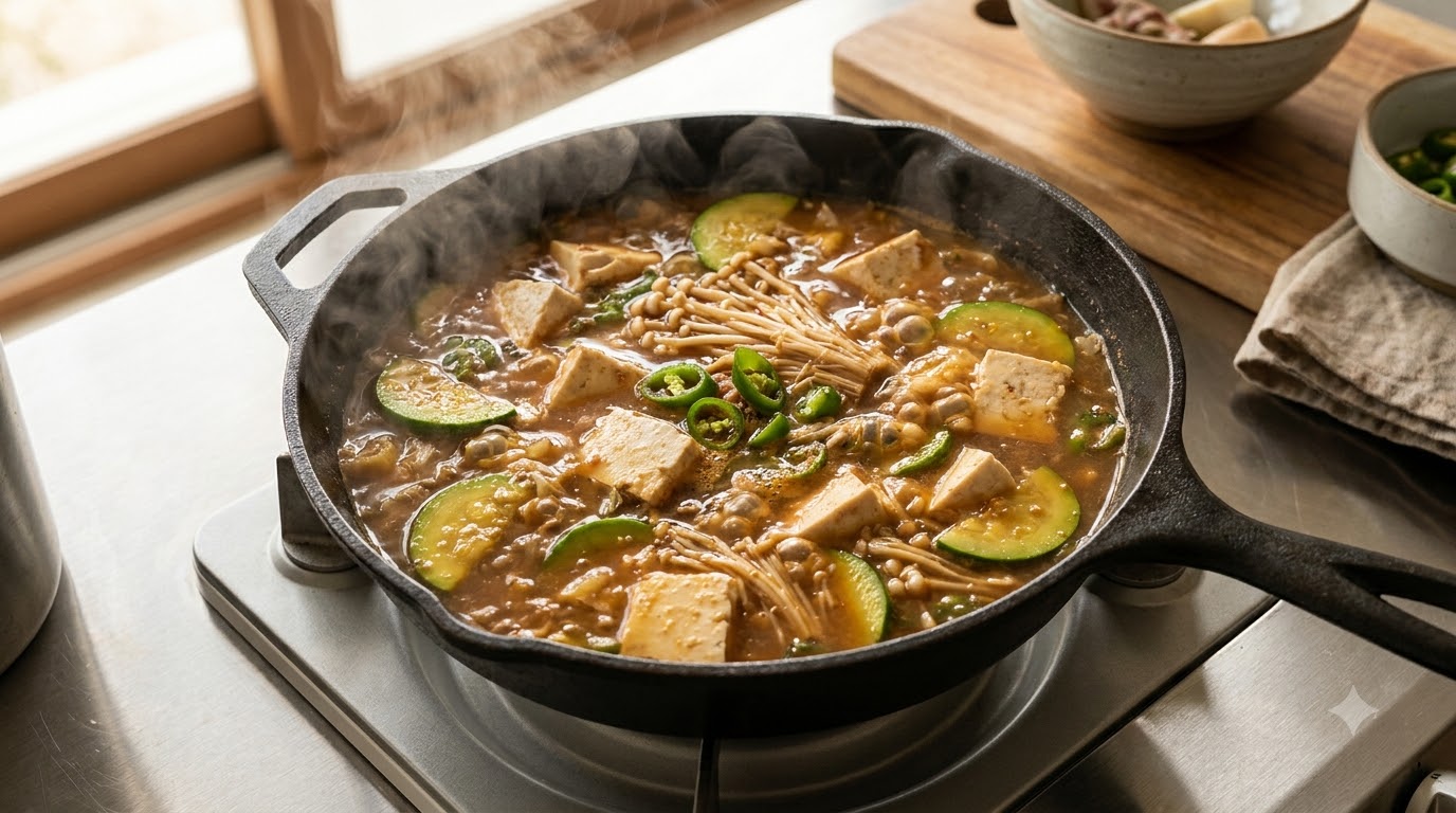 정통 한국식 된장찌개 레시피