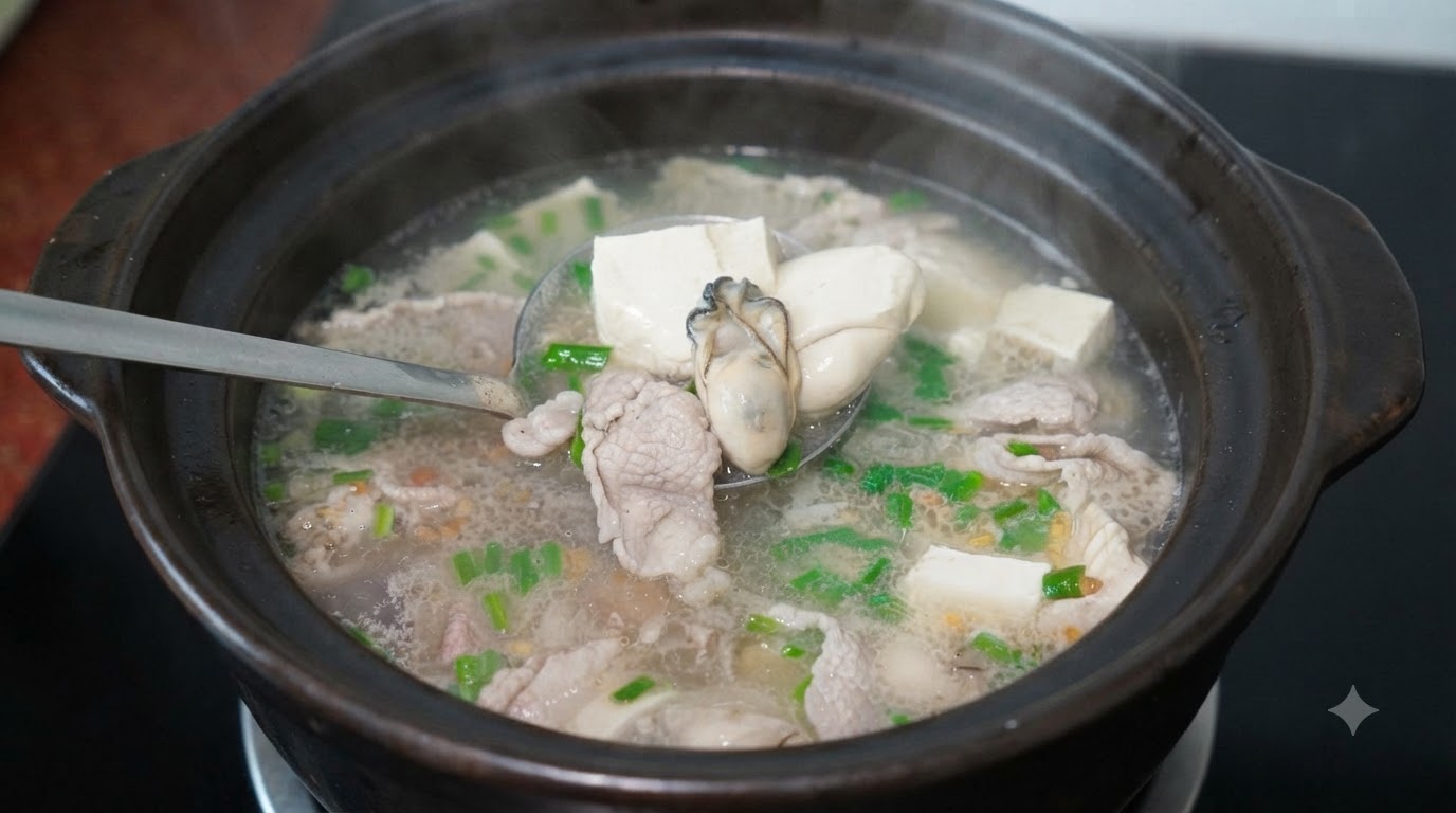 굴 두부국 (Chaozhou 스타일 굴 두부탕)