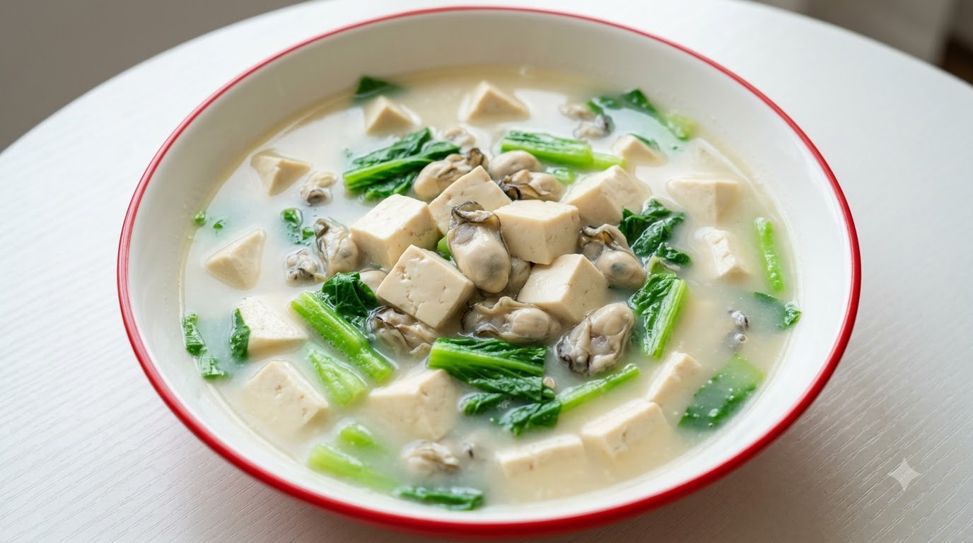 칭다오식 굴 두부 맑은 탕