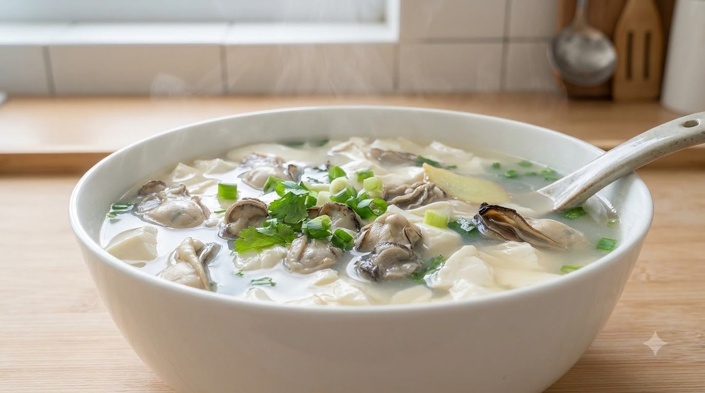 저지방 굴 두부국