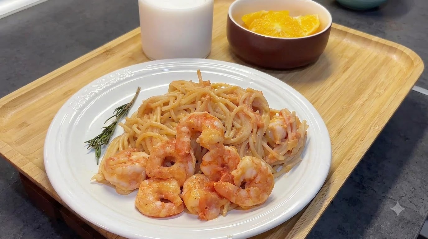 크리미 토마토 새우 파스타