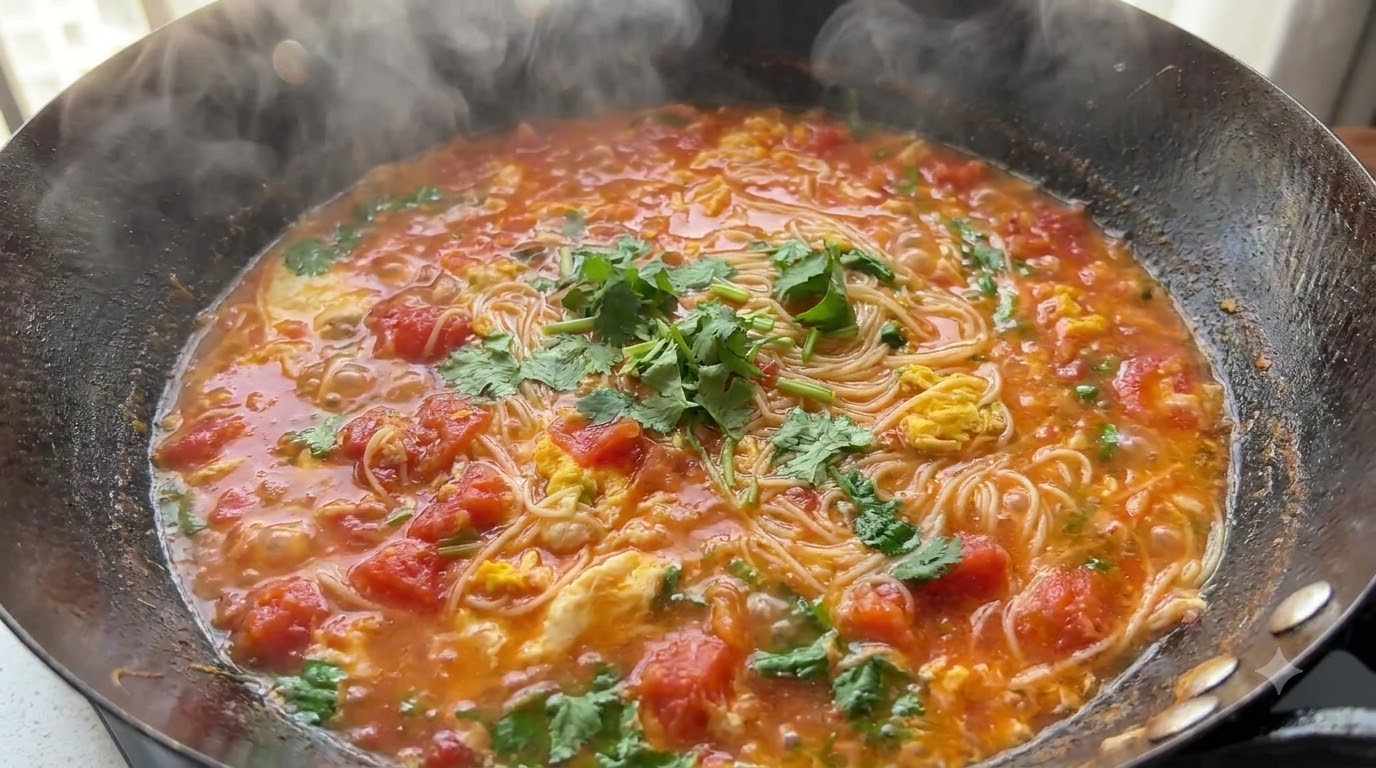 토마토 계란 국수 (지단시안탕면)