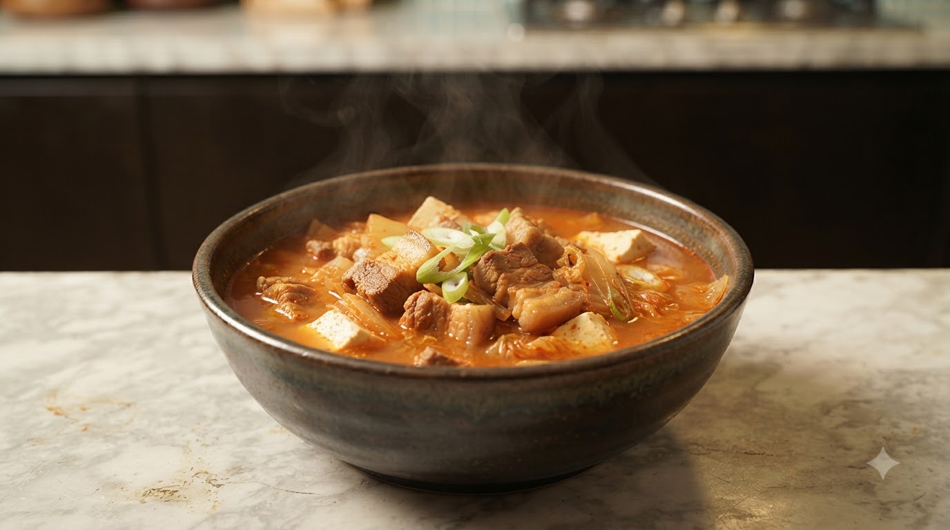 얼큰한 두부 김치 돼지고기찌개