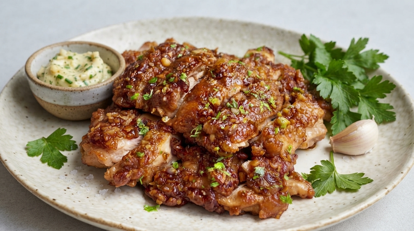바삭한 갈릭 버터 치킨 찹