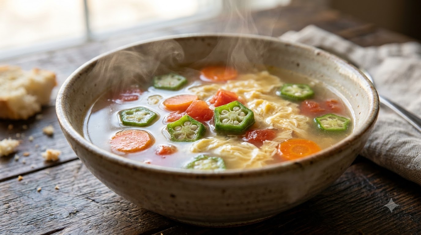 오크라 토마토 계란국